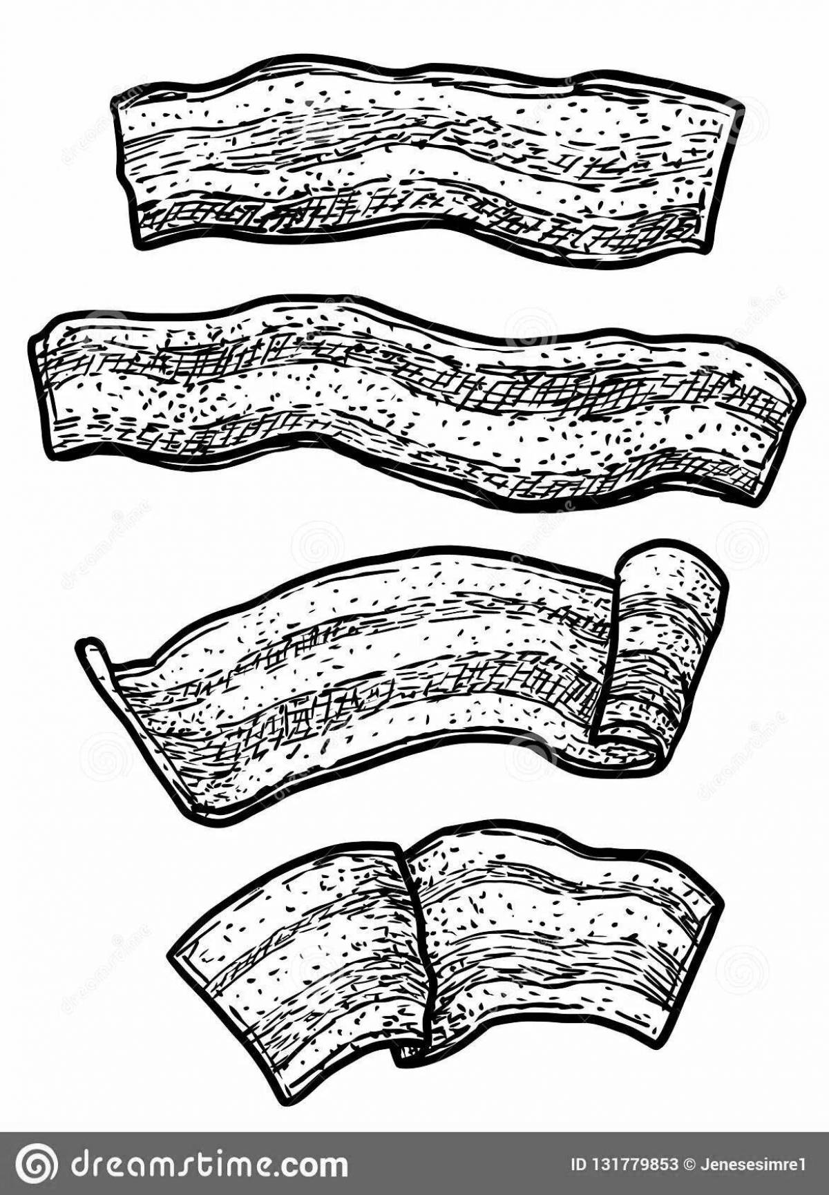 Photo Tempting bacon coloring book