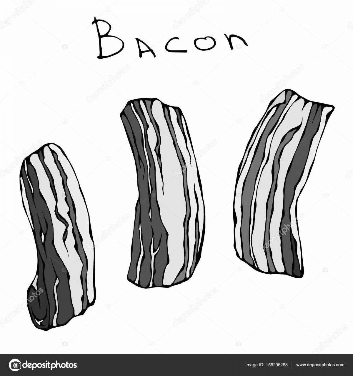 Photo Delightful bacon coloring book