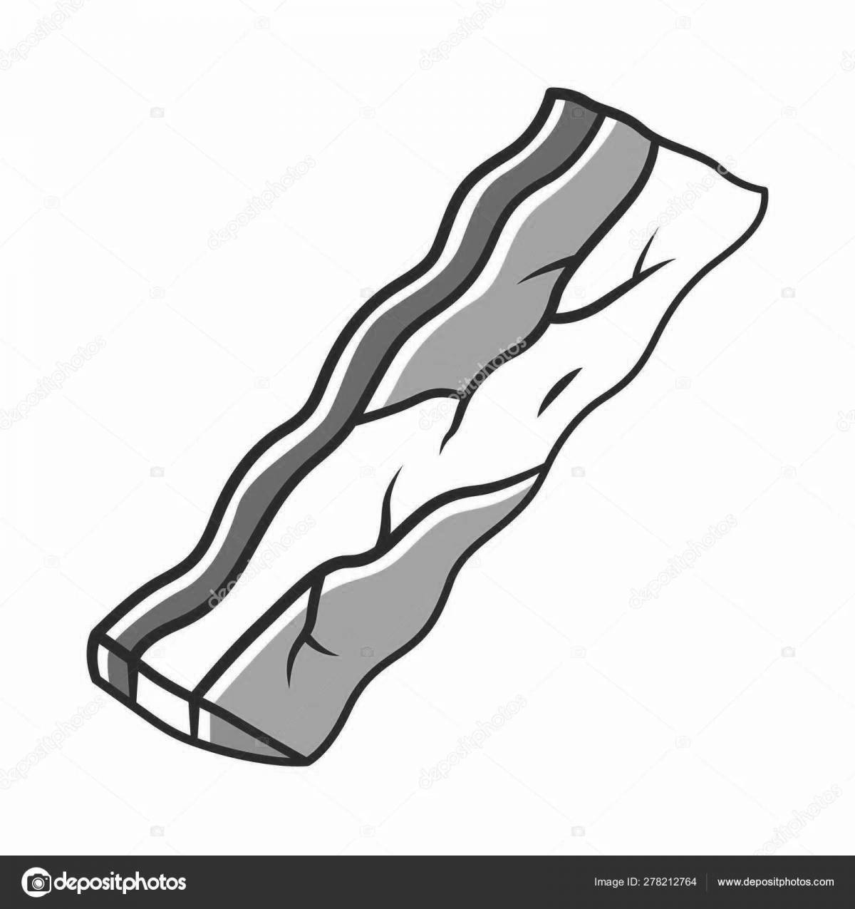 Photo Funny bacon coloring book