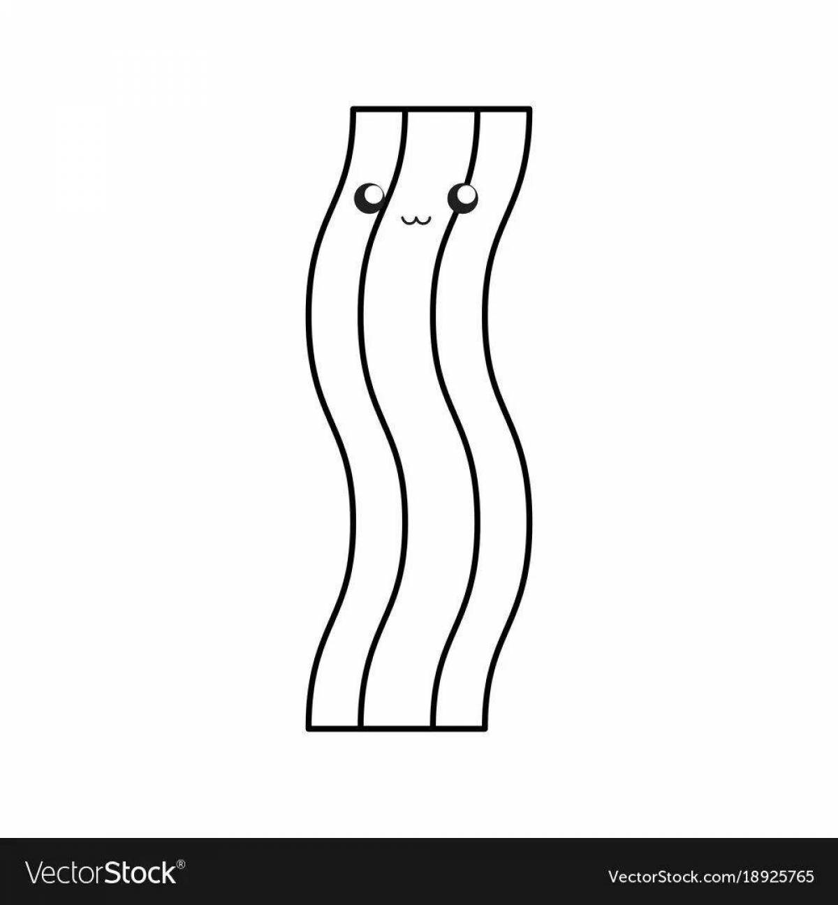 Photo Innovative bacon coloring book