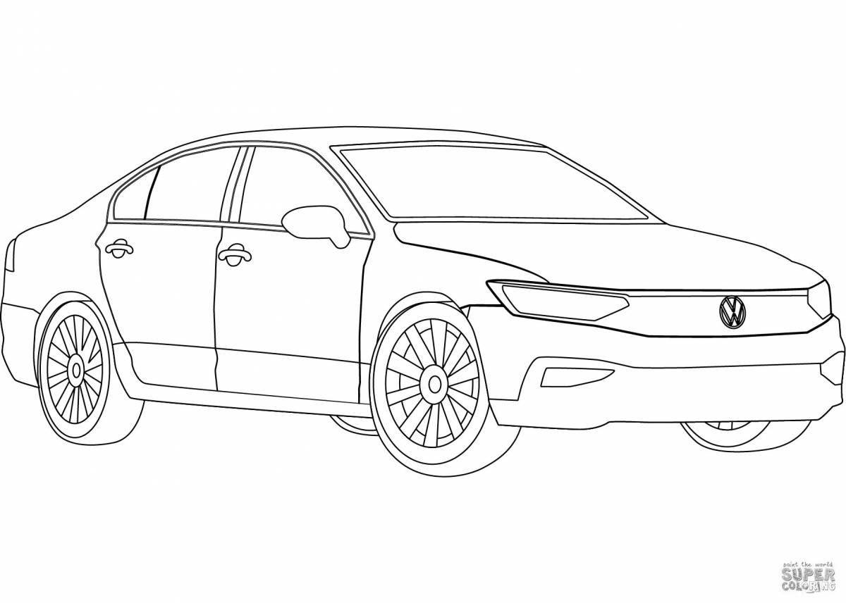 Coloring page stylish Volkswagen