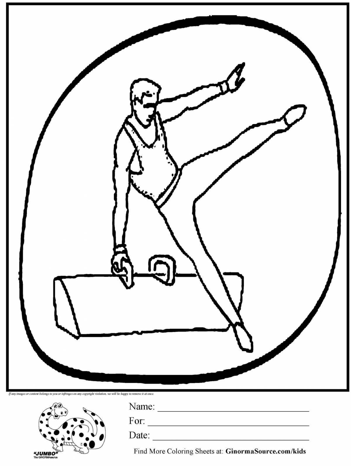 Animated acrobat coloring page