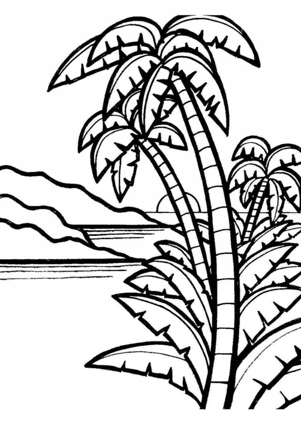 Tempting coloring pages of the tropics
