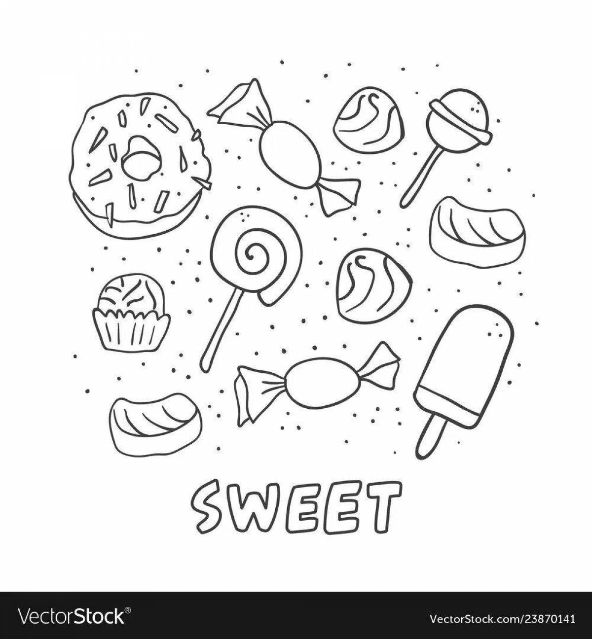 Marshmallow holiday coloring page