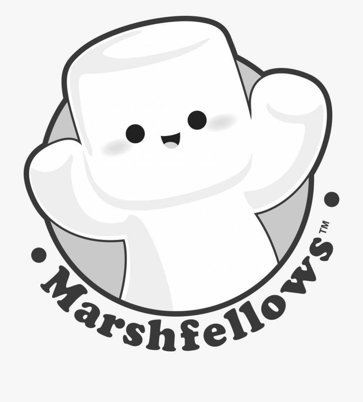 Magic marshmallow coloring page