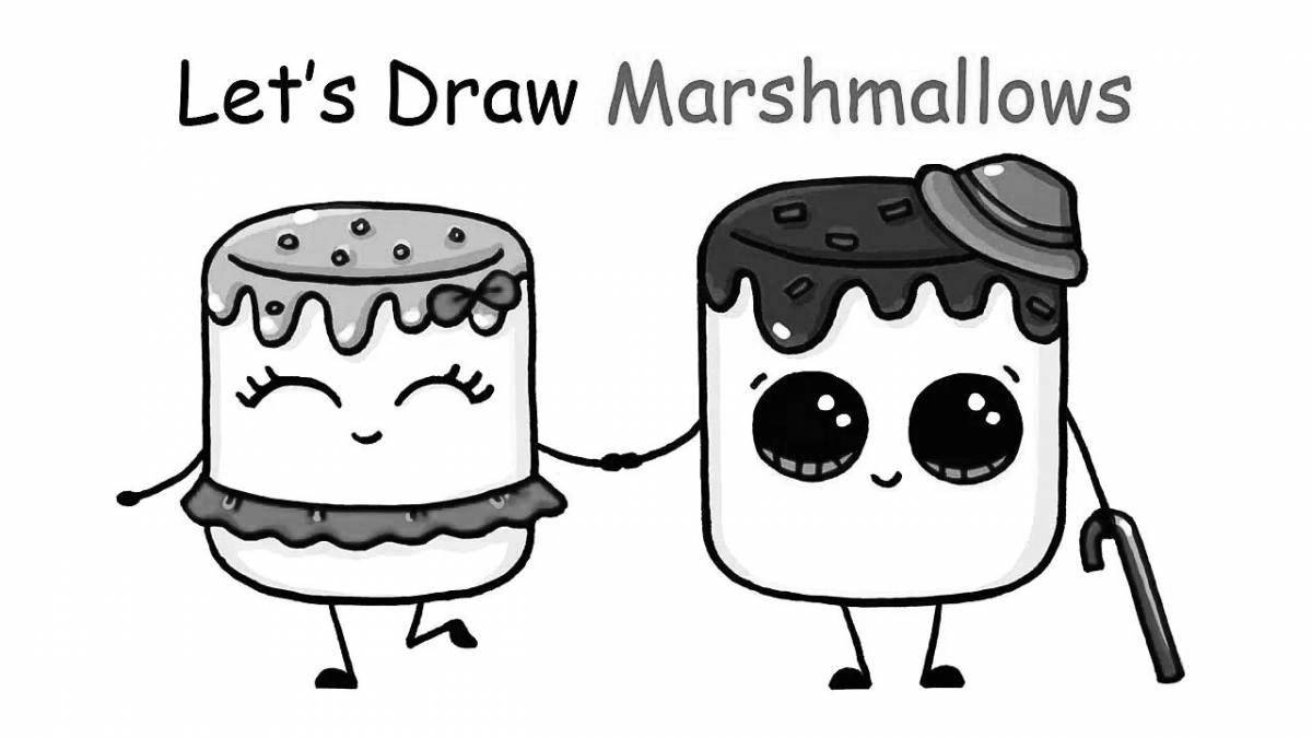 Exciting marshmallow coloring