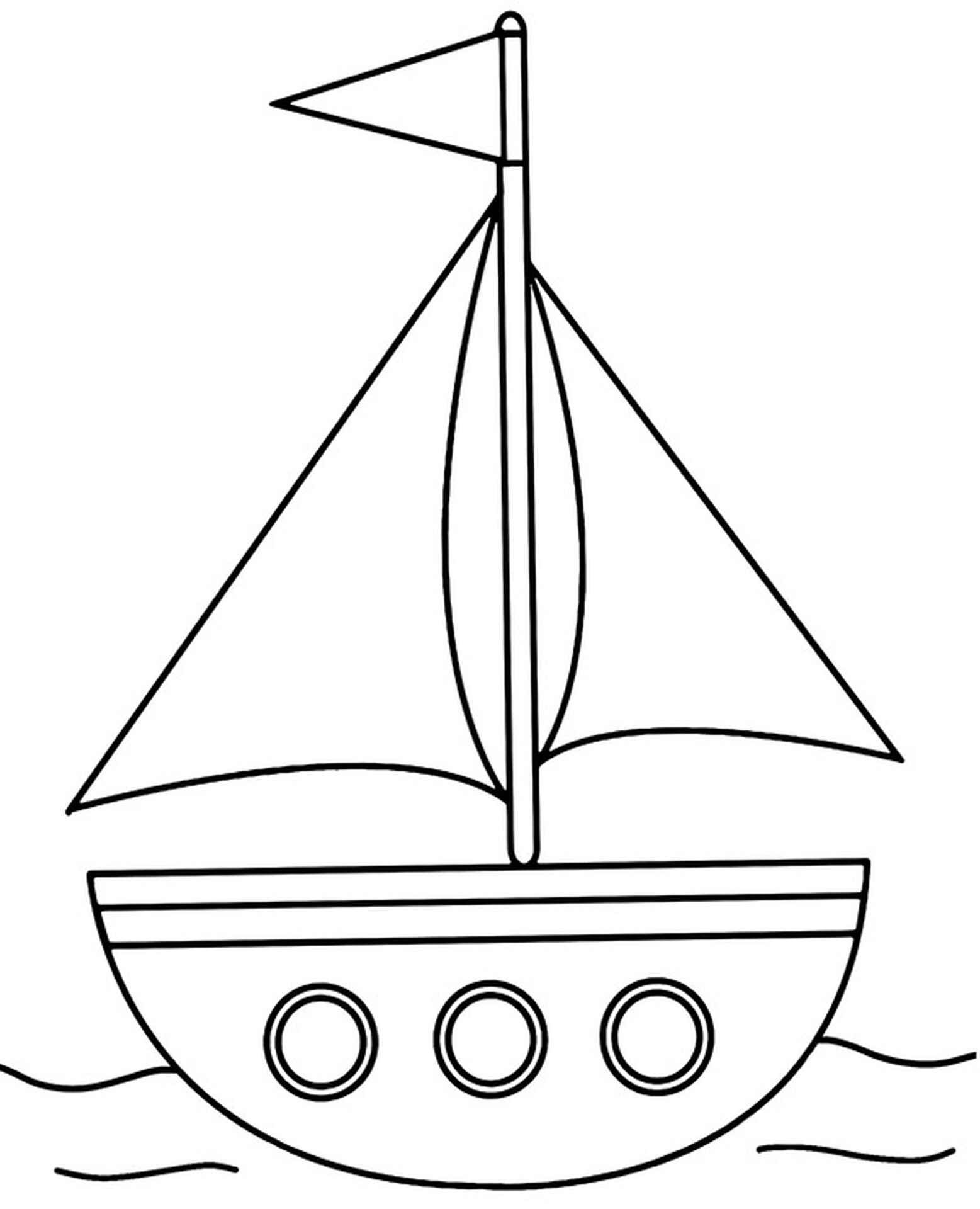 Weird boat coloring for 6-7 year olds