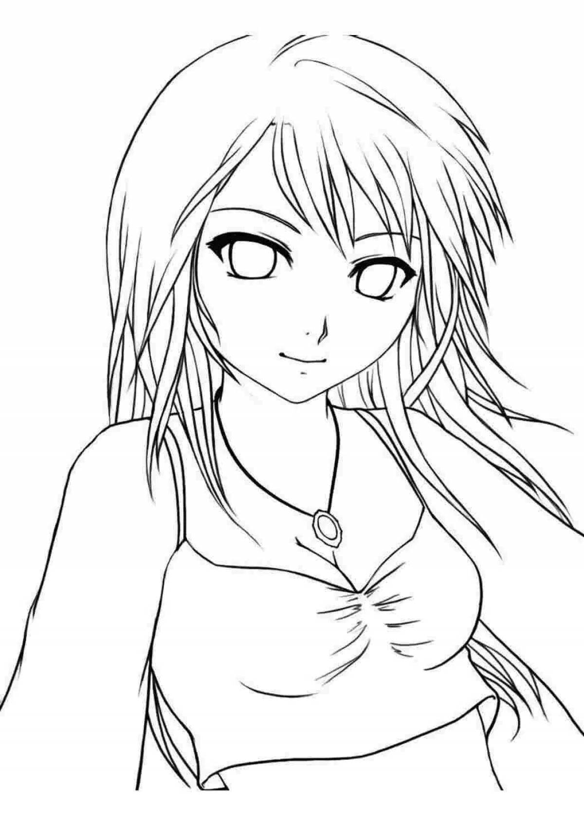 Coloring page of the dazzling wife