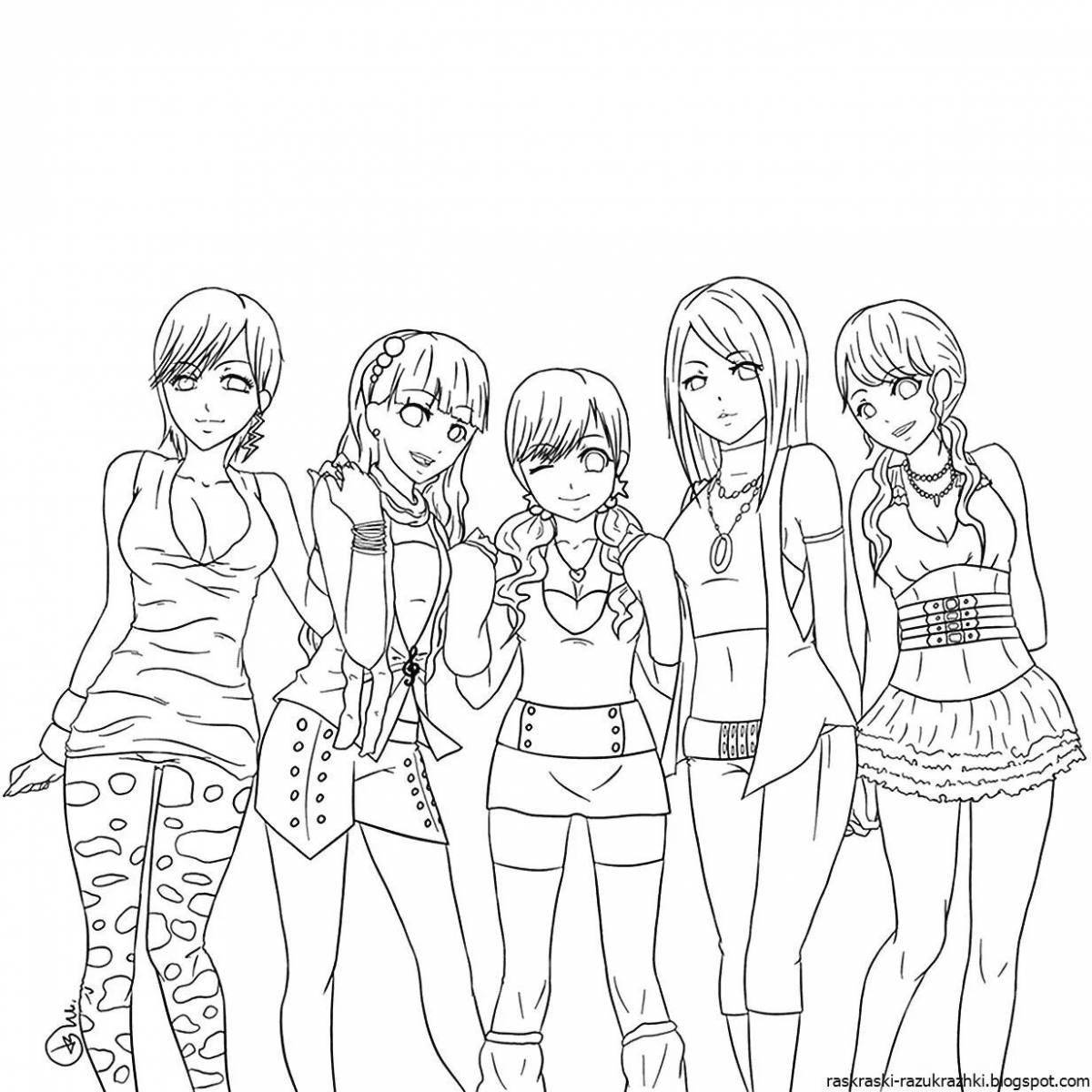 Coloring page energetic wife