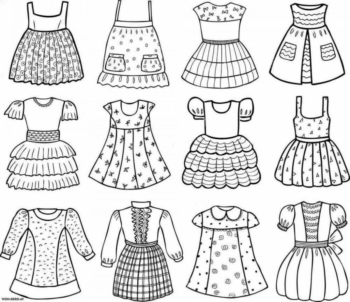 Creative coloring dress for 4-5 year olds