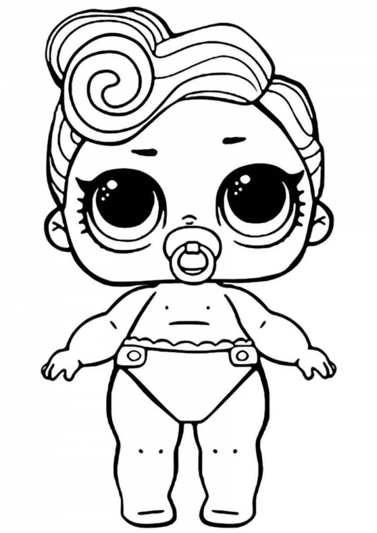 Sparkling loo coloring page