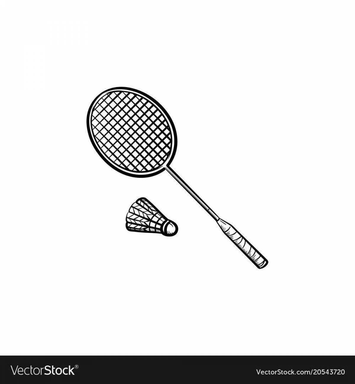 Fascinating badminton coloring book