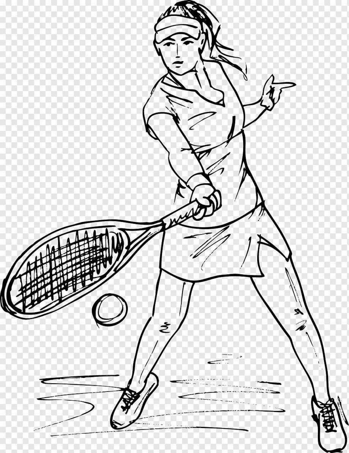 Coloring page hypnotic badminton