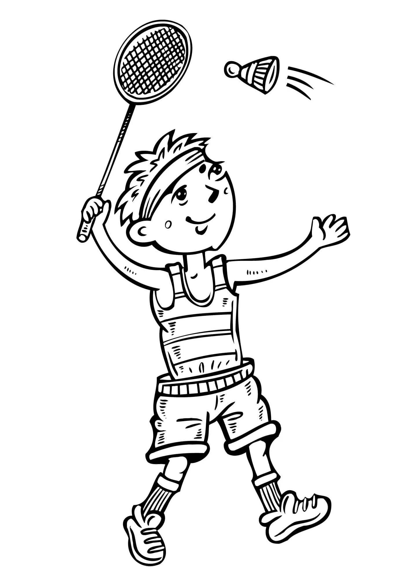 Creative coloring badminton