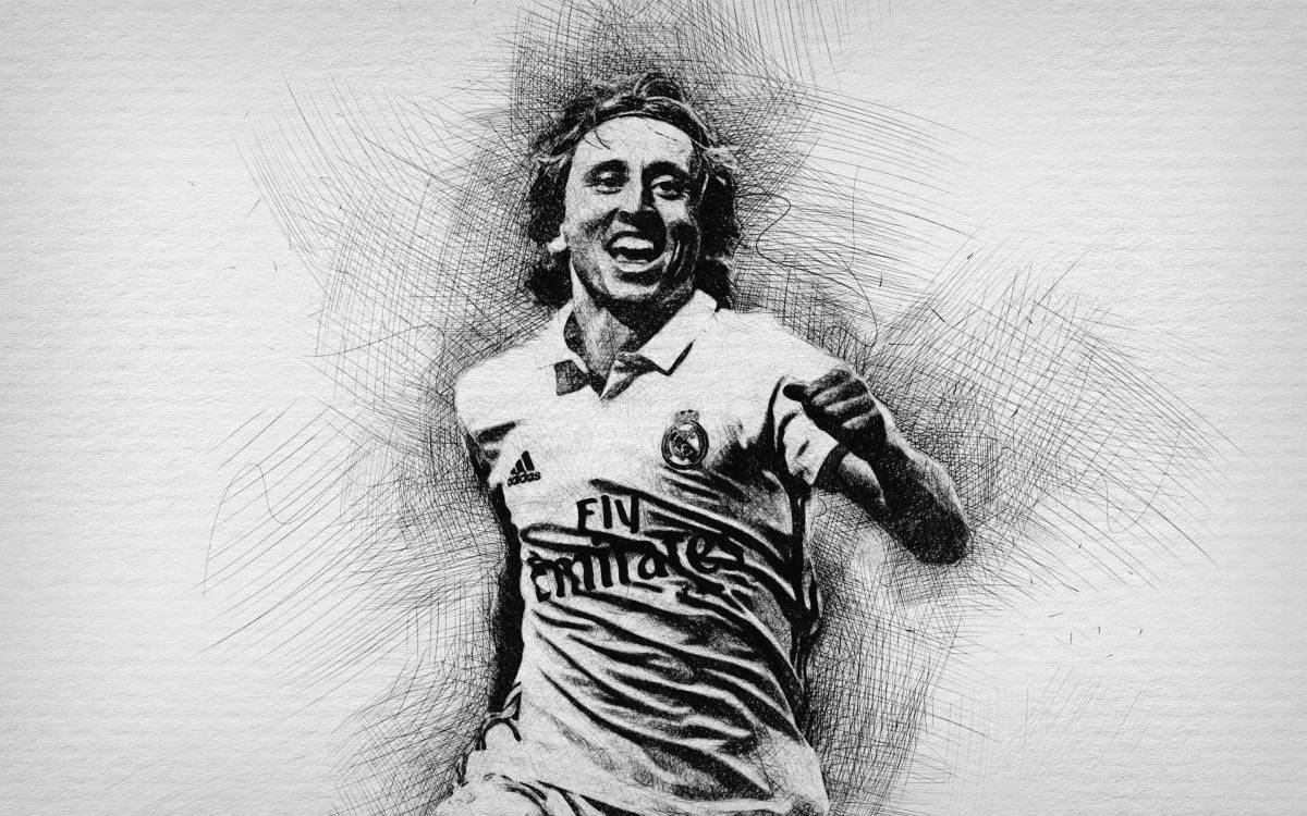 Modric's playful coloring page