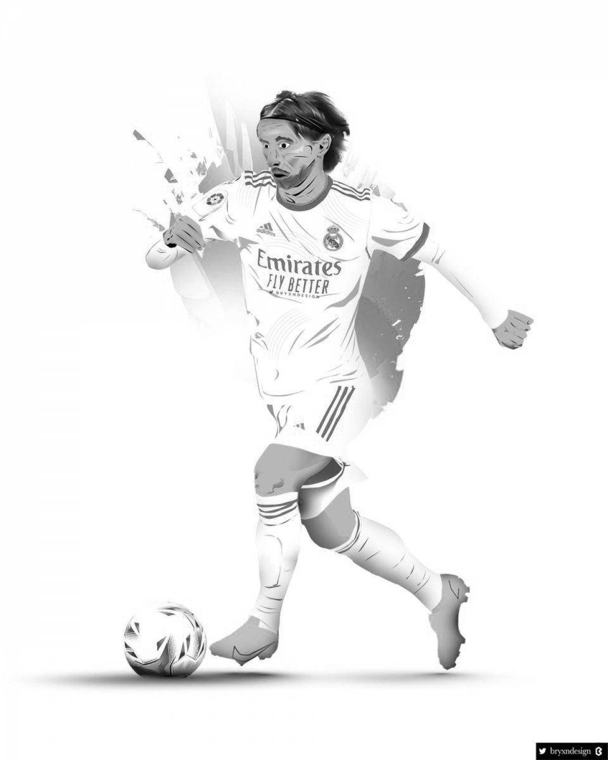 Modric's amazing coloring page