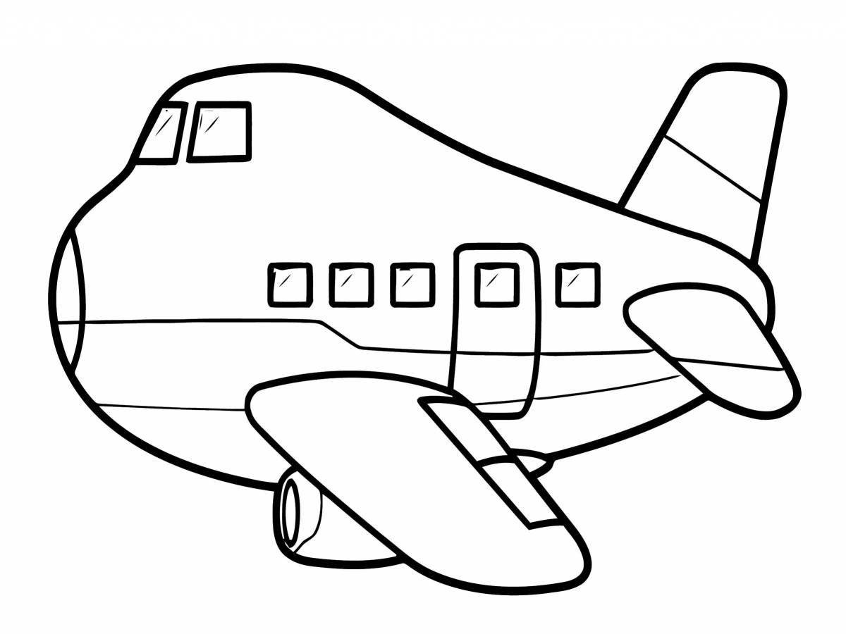 Увлекательная раскраска самолетов для детей 2-3 лет