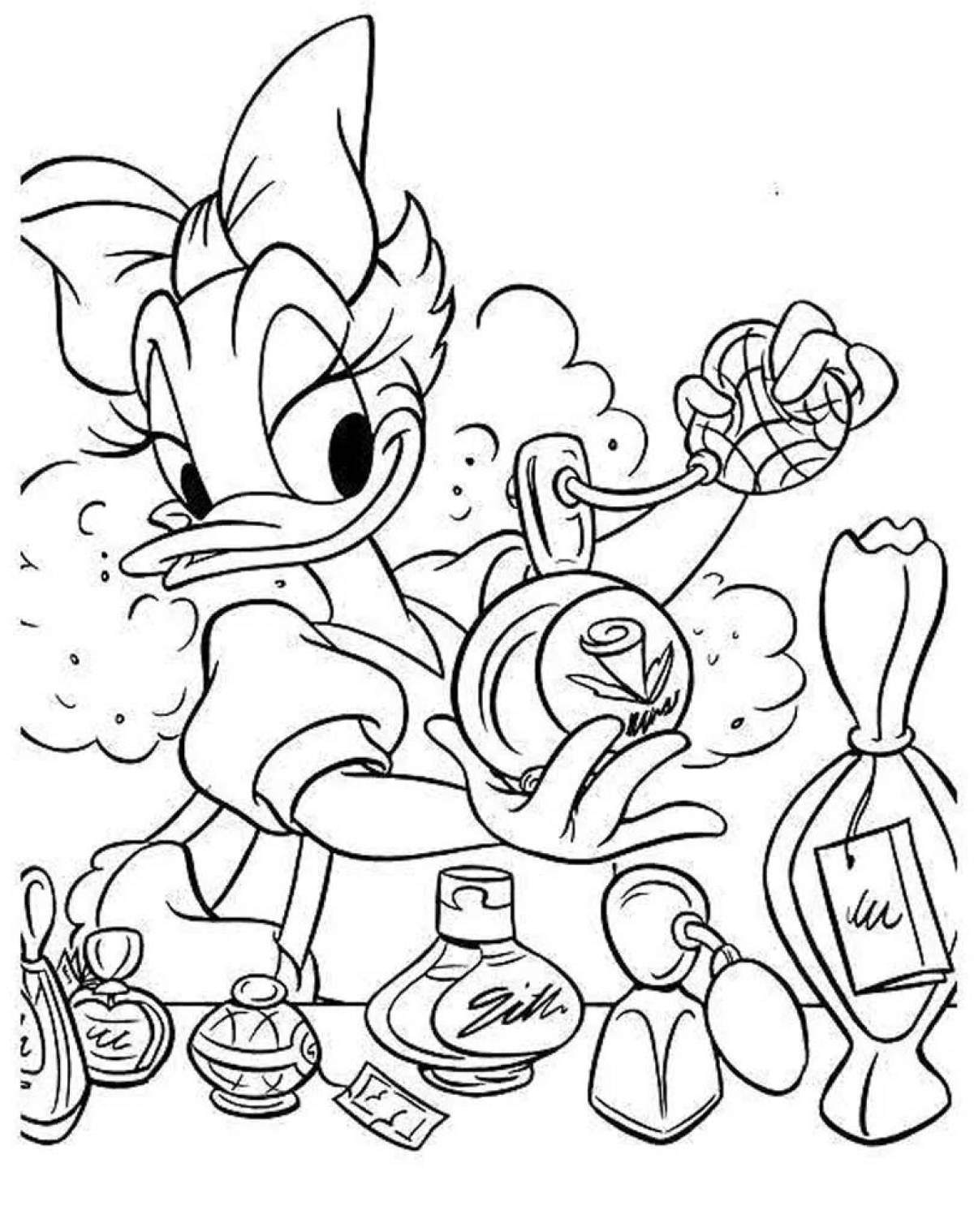 Coloring page sparkling donut