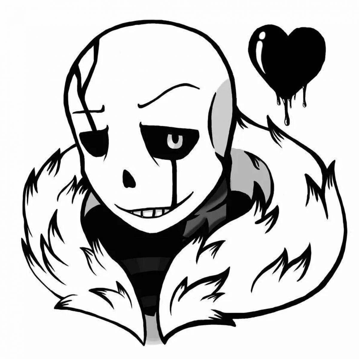 Glowing Gaster coloring page