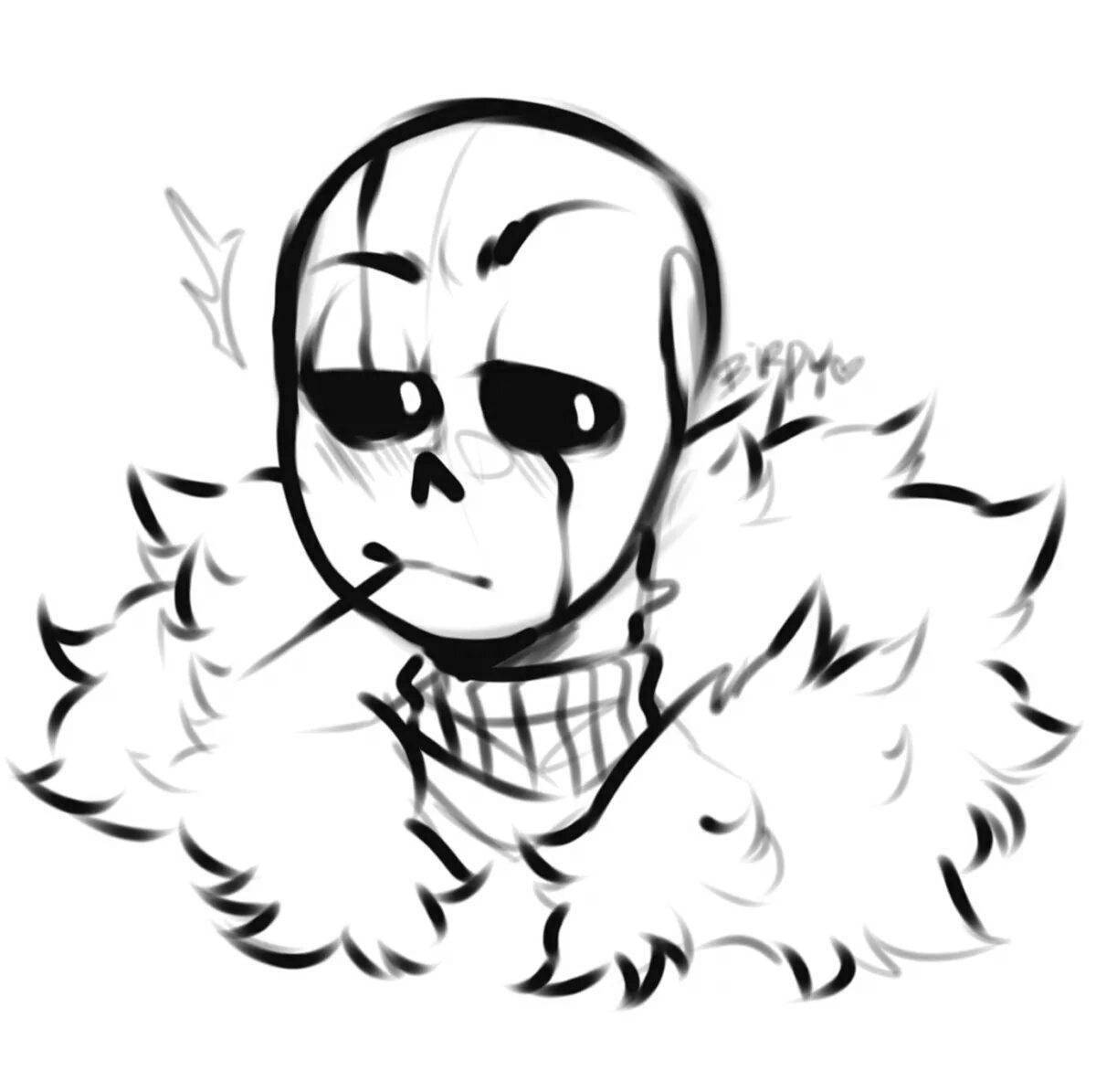 Coloring book shiny Gaster