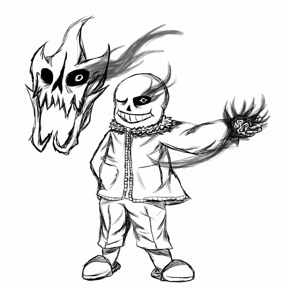Gaster Animated Coloring Page
