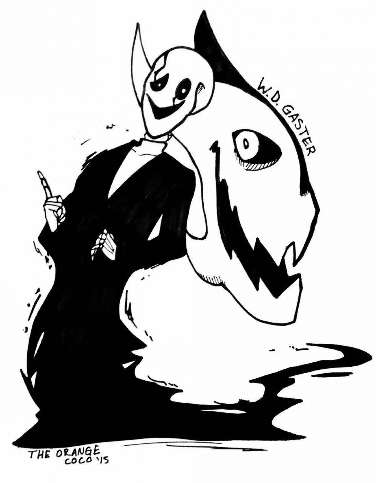 Dynamic gaster coloring page