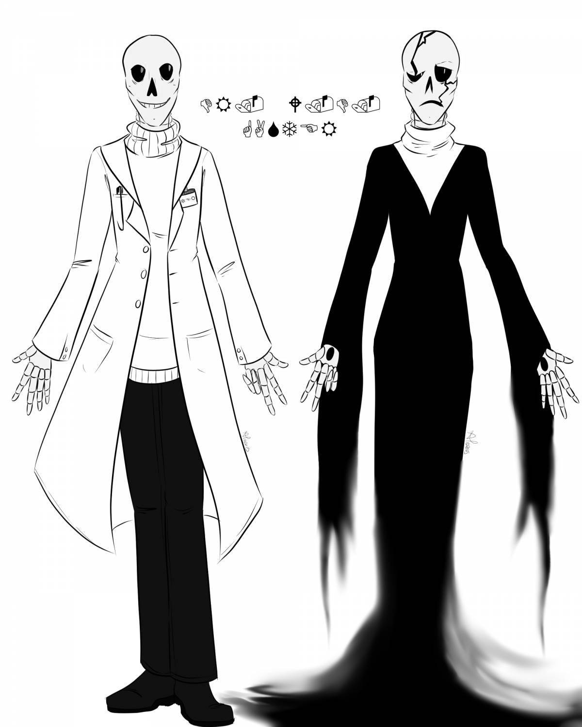 Fancy gaster coloring book