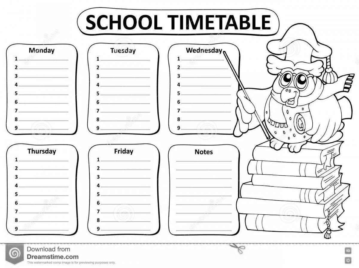 Расписание для девочек #2