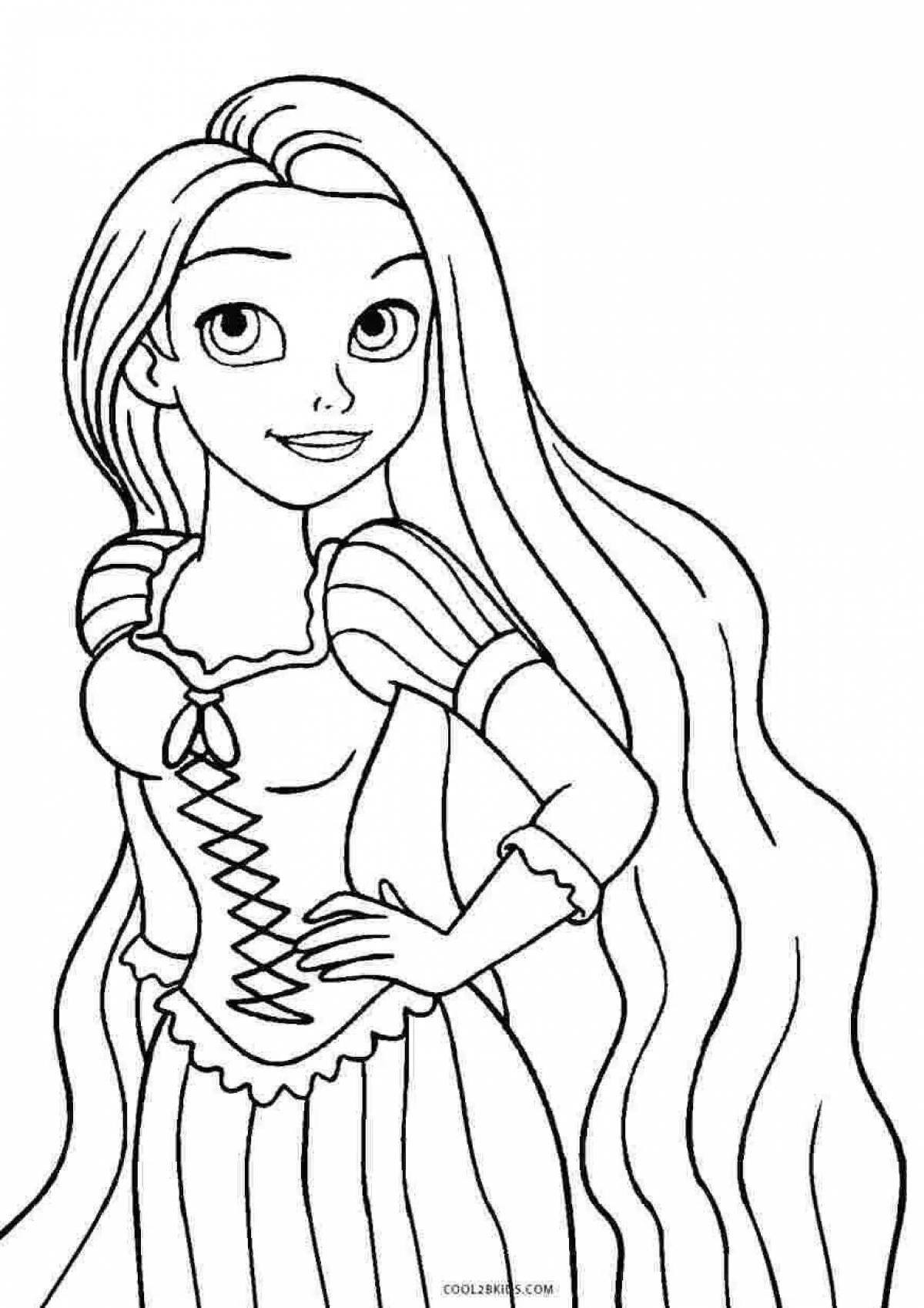 Glorious rampoelsel coloring page