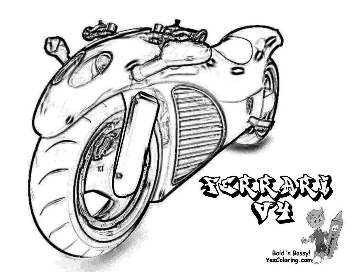 Amazing dragster coloring page