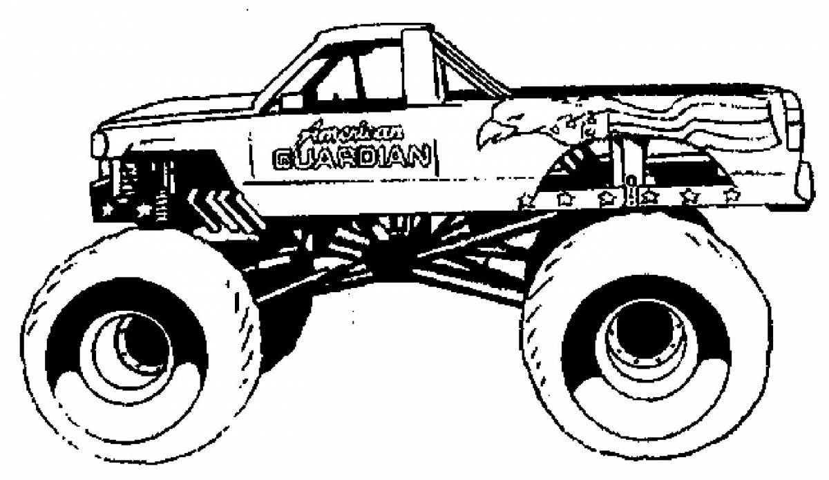 Amazing dragster coloring page