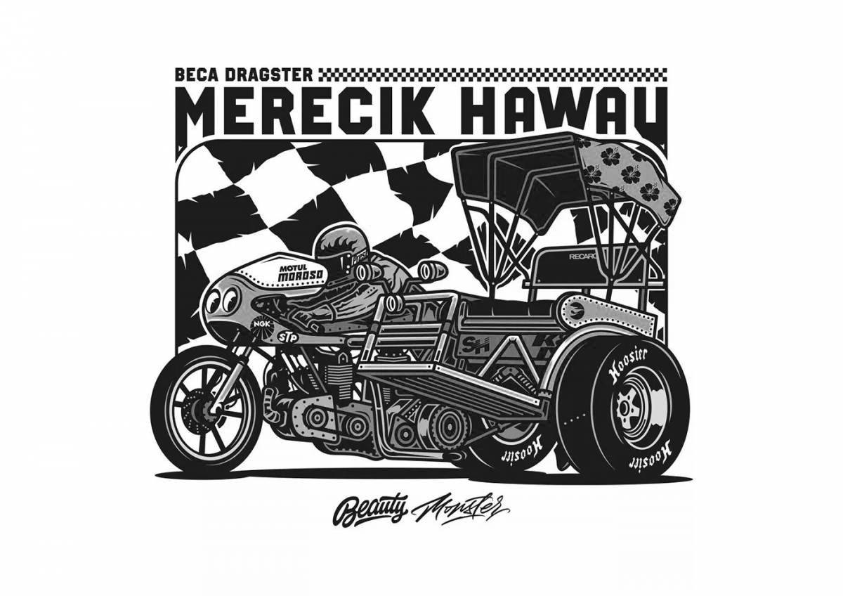 Gorgeous Dragster coloring page