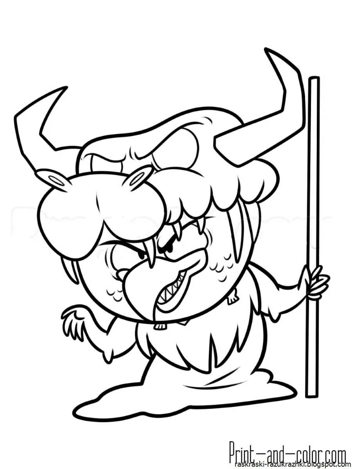 Stingy coloring page evil