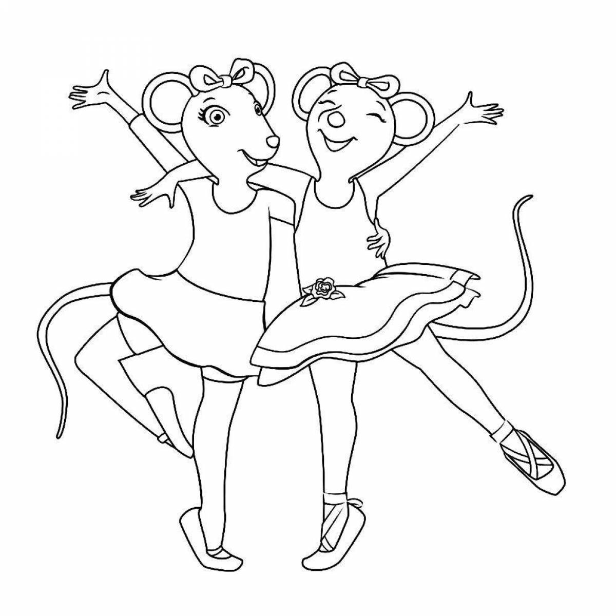 Exciting dance coloring book