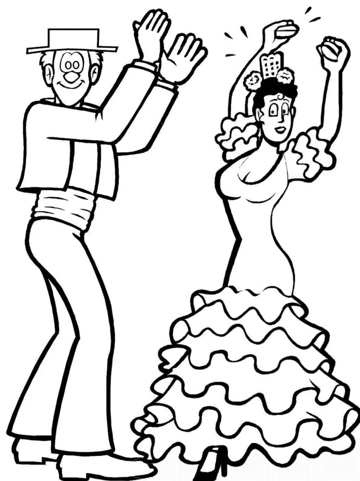 Amazing dance coloring book