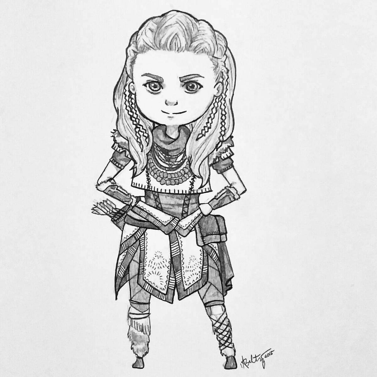 Majestic skyline coloring page