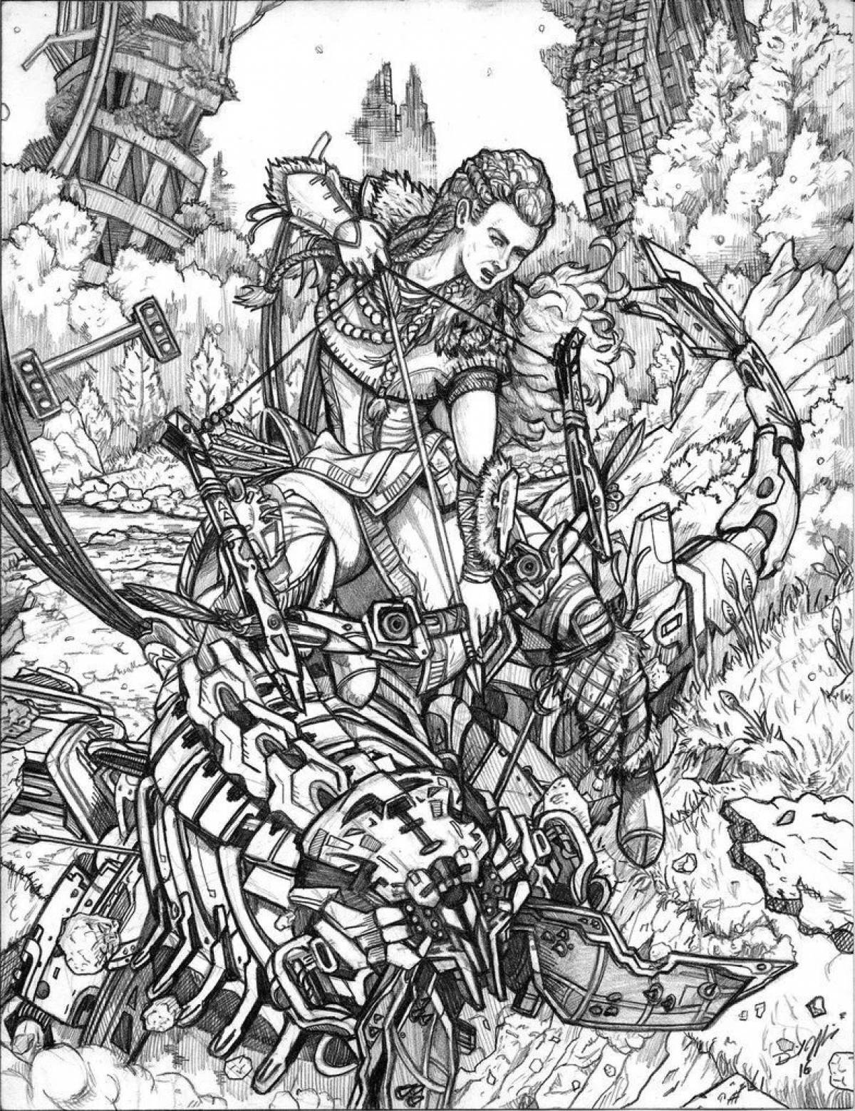 Coloring bright horizon