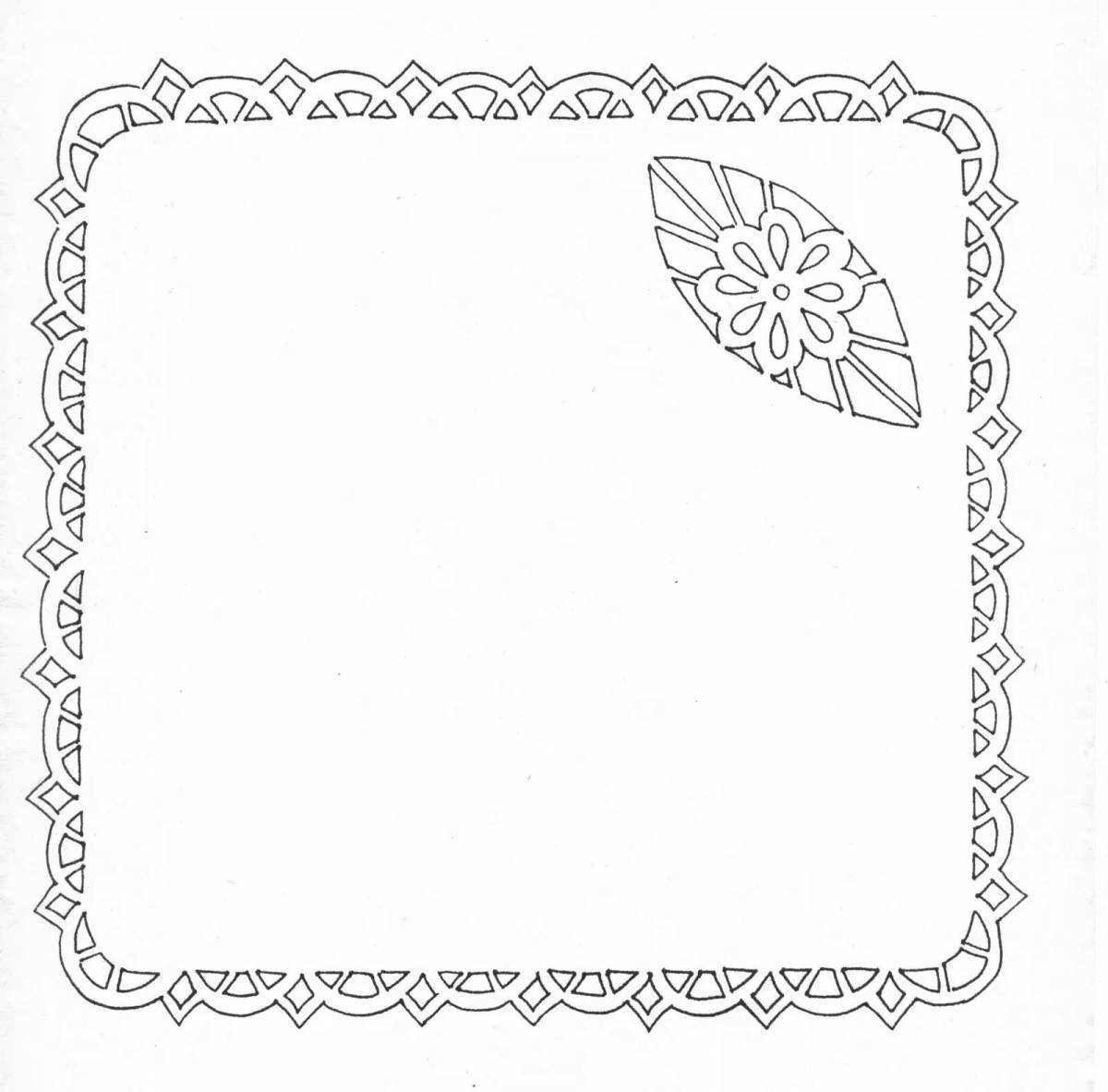 Coloring page charming handkerchief