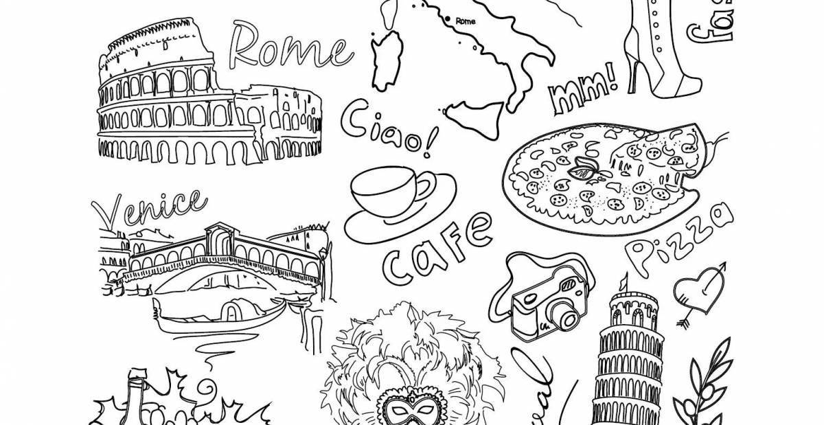 Exciting rome coloring book