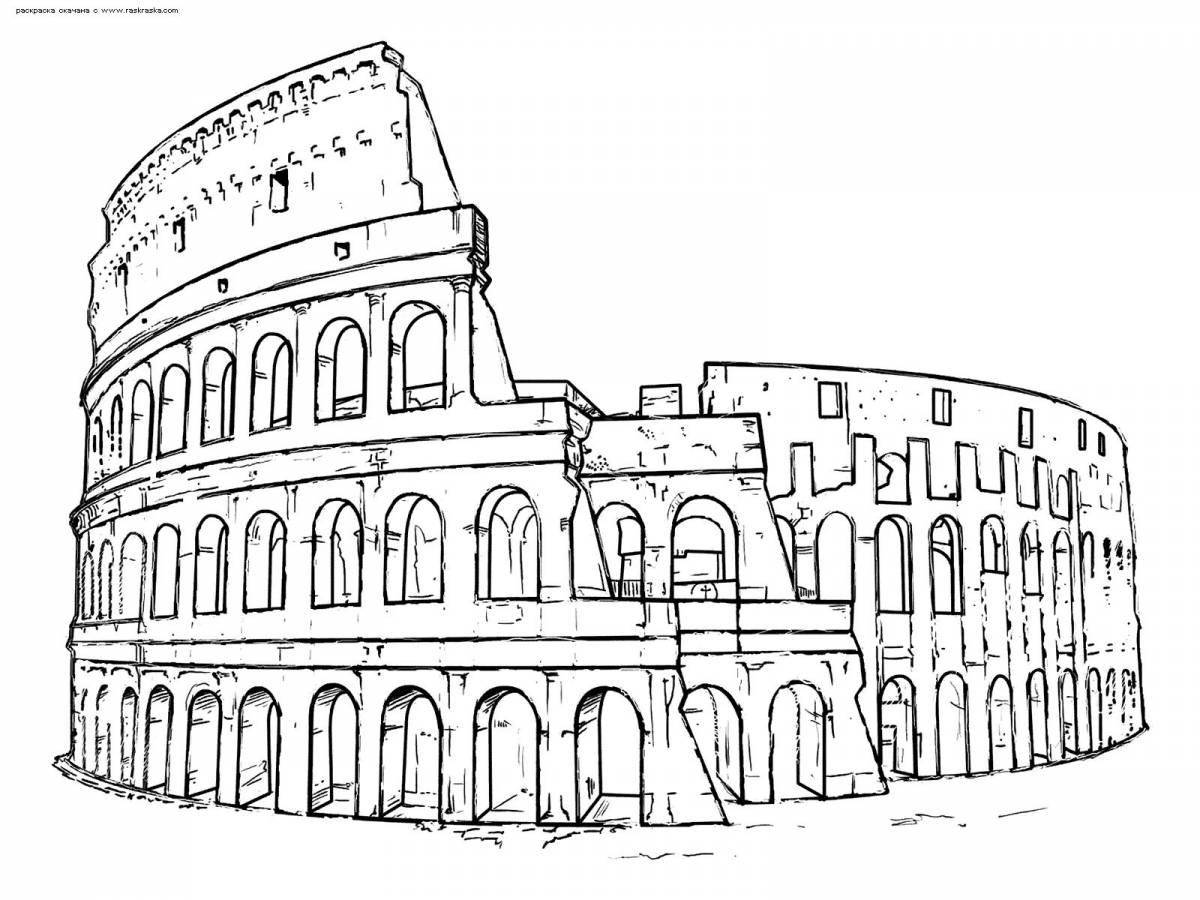 Замысловатая раскраска рим