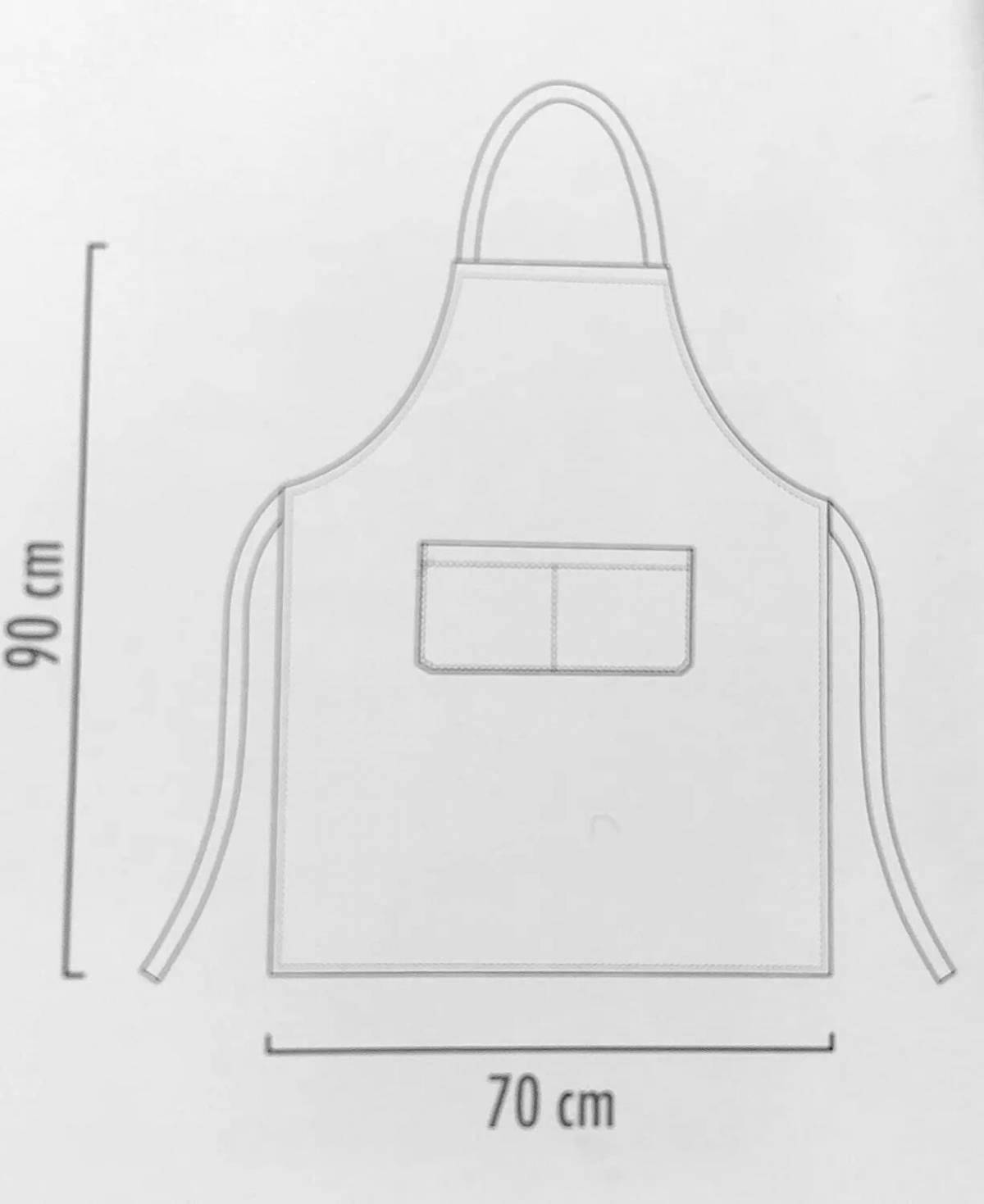 Creative apron coloring for kids