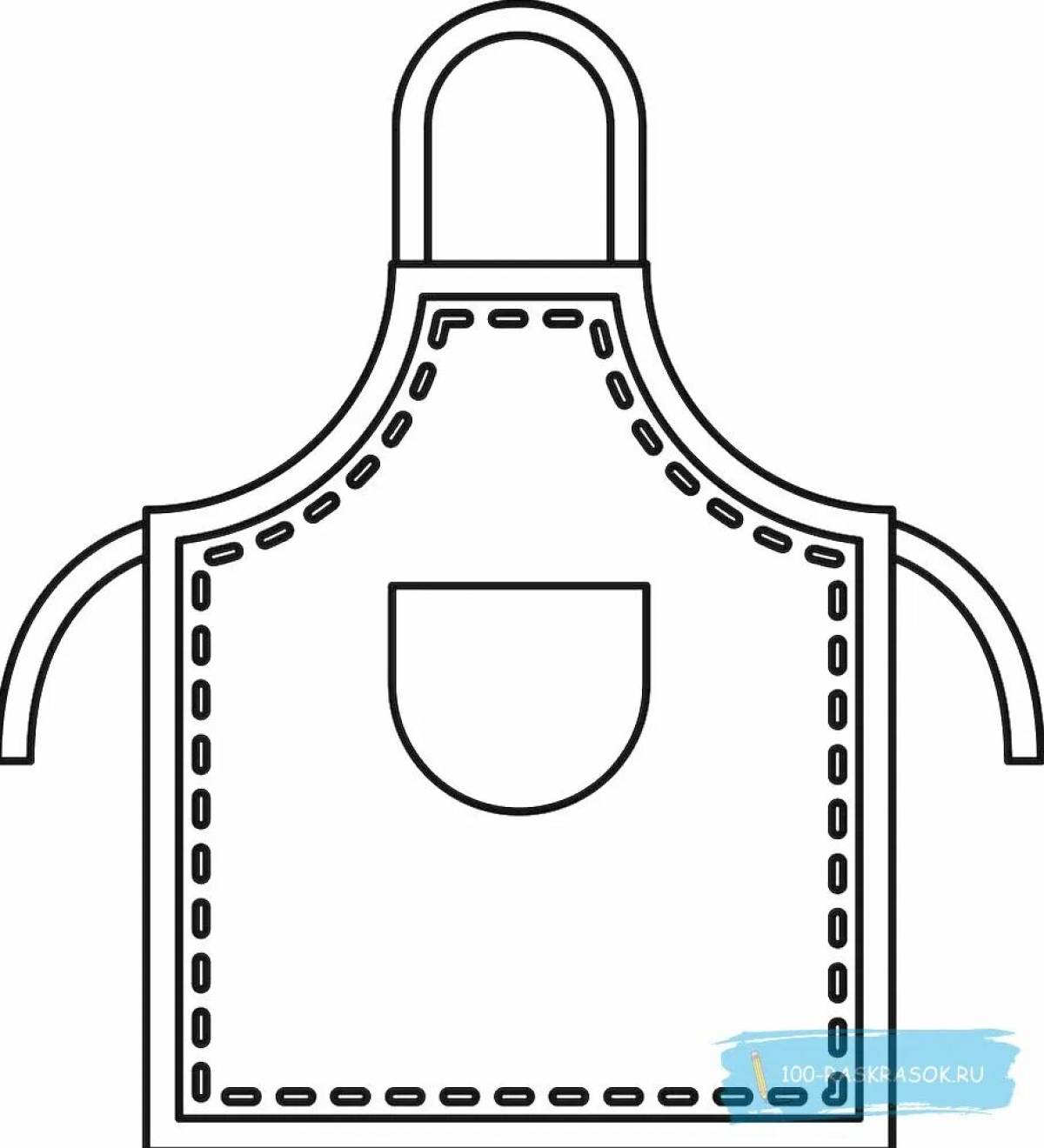 Colorful coloring apron for kids looking for colors