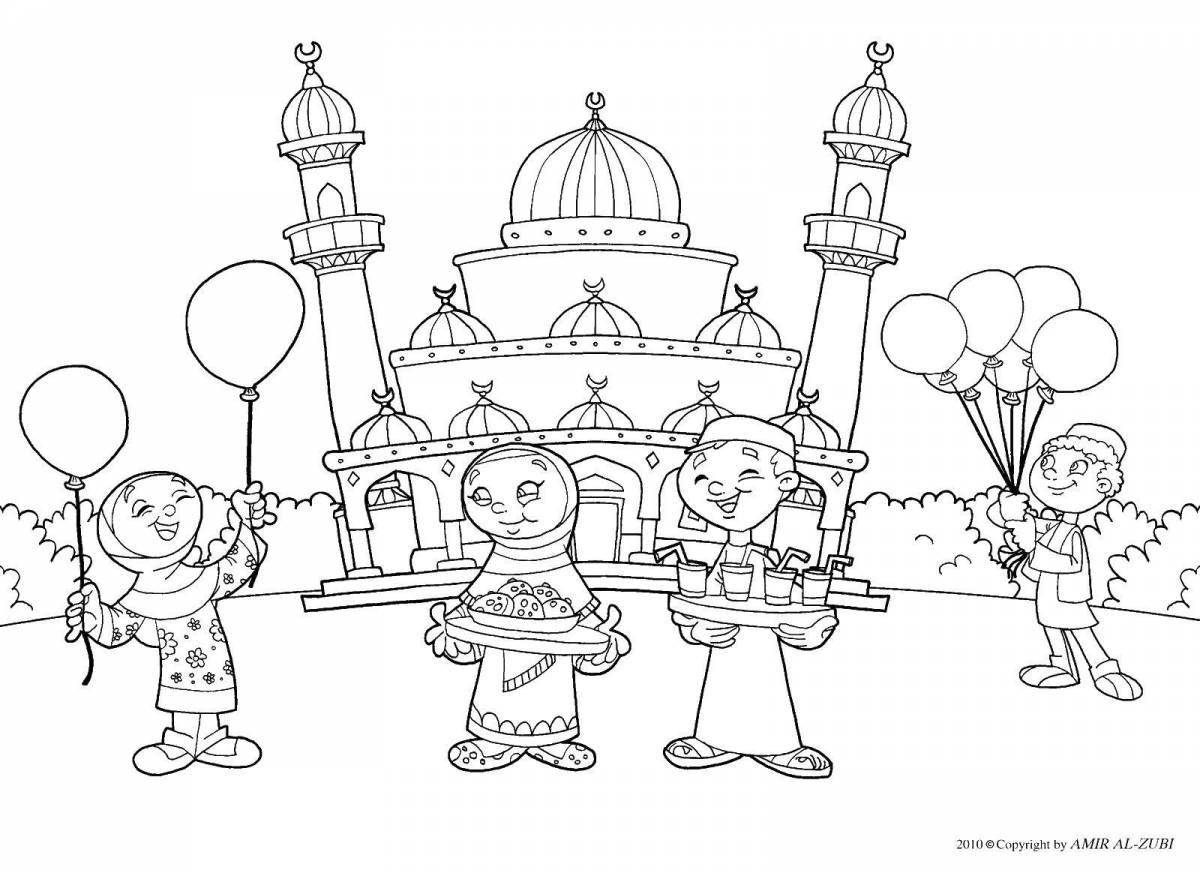 Intriguing coloring page of uzbekistan