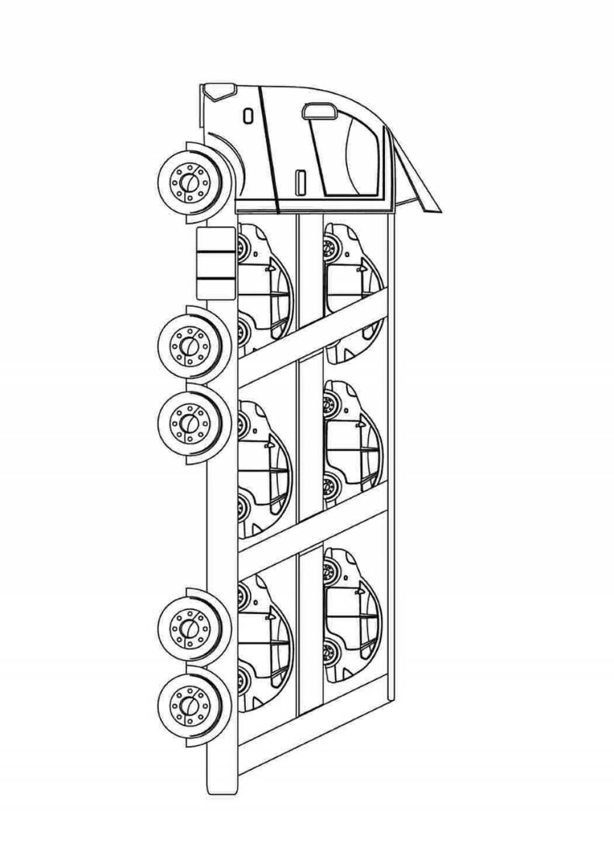 Bright car coloring book for kids