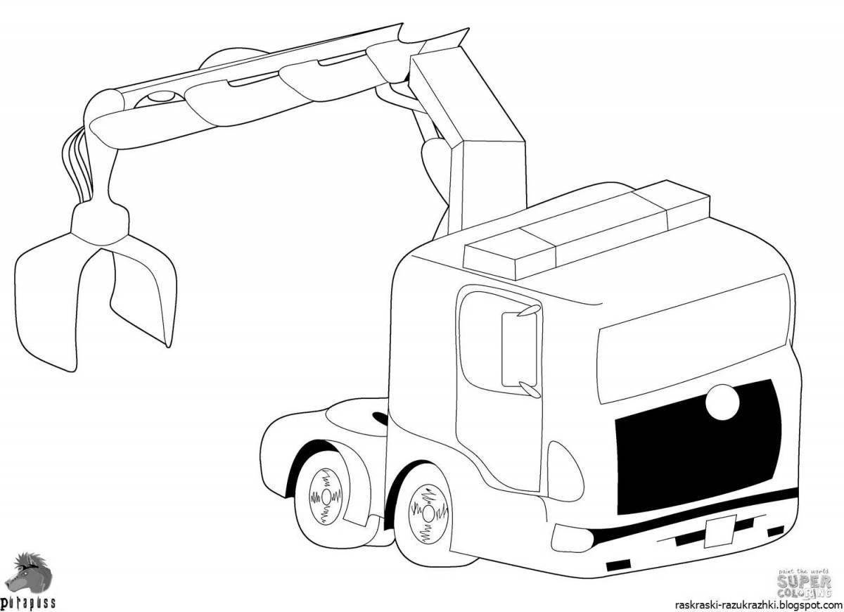 Outstanding car transporter coloring book for preschoolers