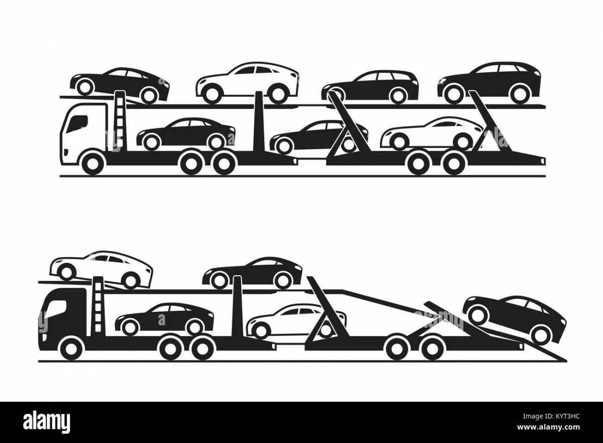 Photo Impressive car coloring book for kids