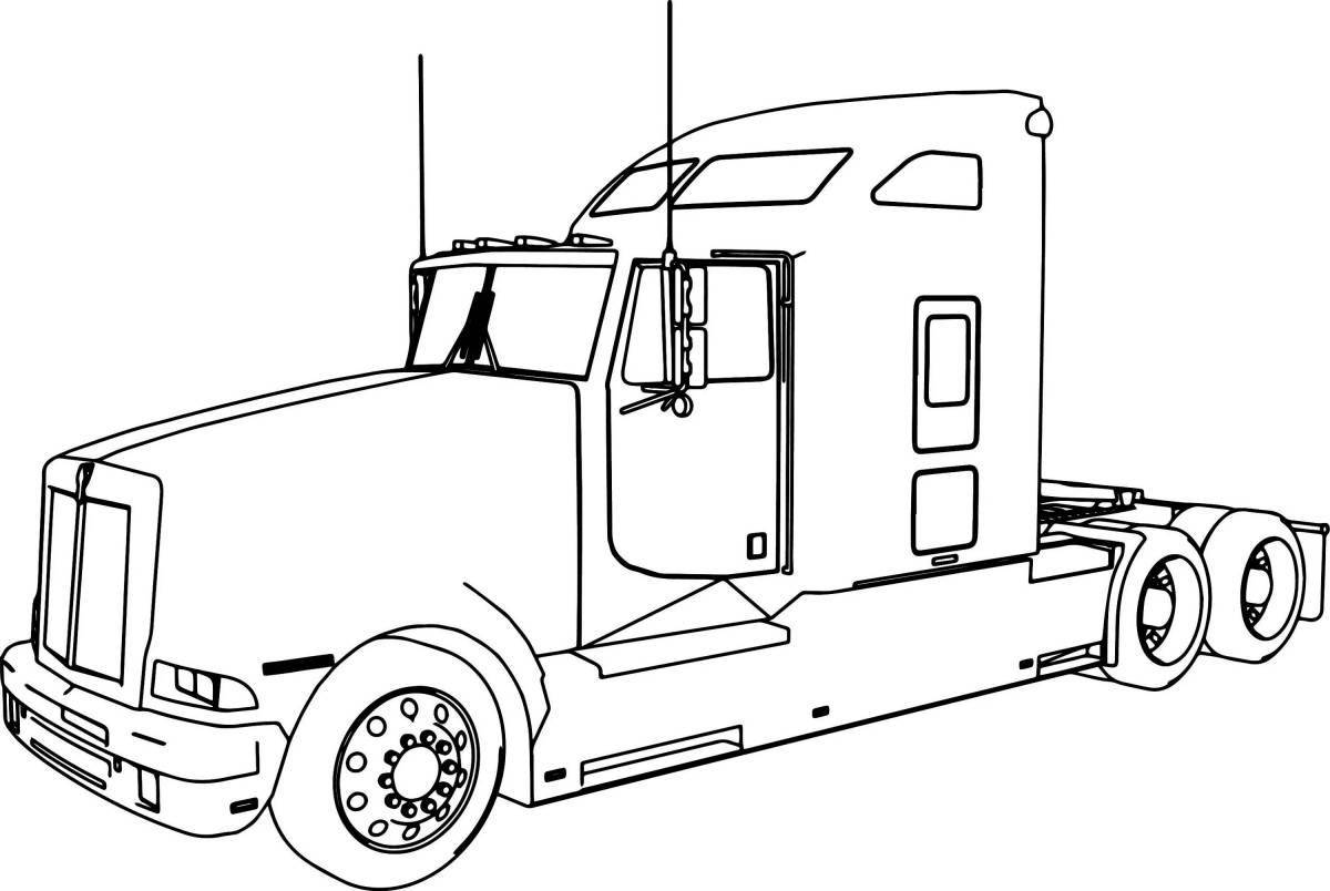Photo A wonderful car transporter coloring book for kids