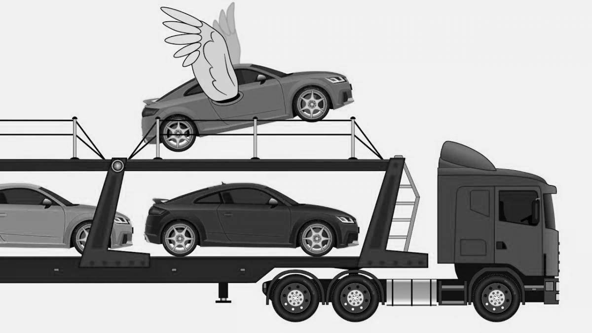 Photo Amazing car coloring book for kids