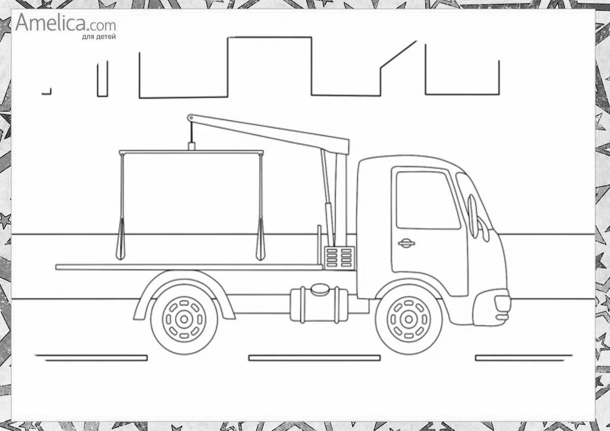 Great junior car transporter coloring page