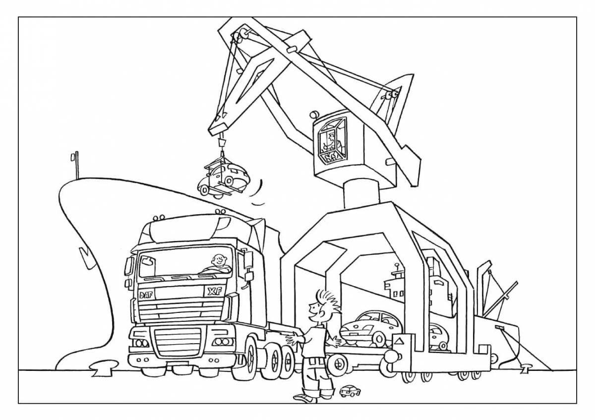 Gorgeous baby transporter coloring page